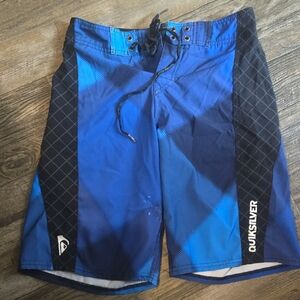 Quiksilver Boys Black and Blue Board Shorts